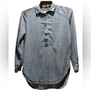 Denim Loft Blue Lightweight Tunic Relaxed Size Small